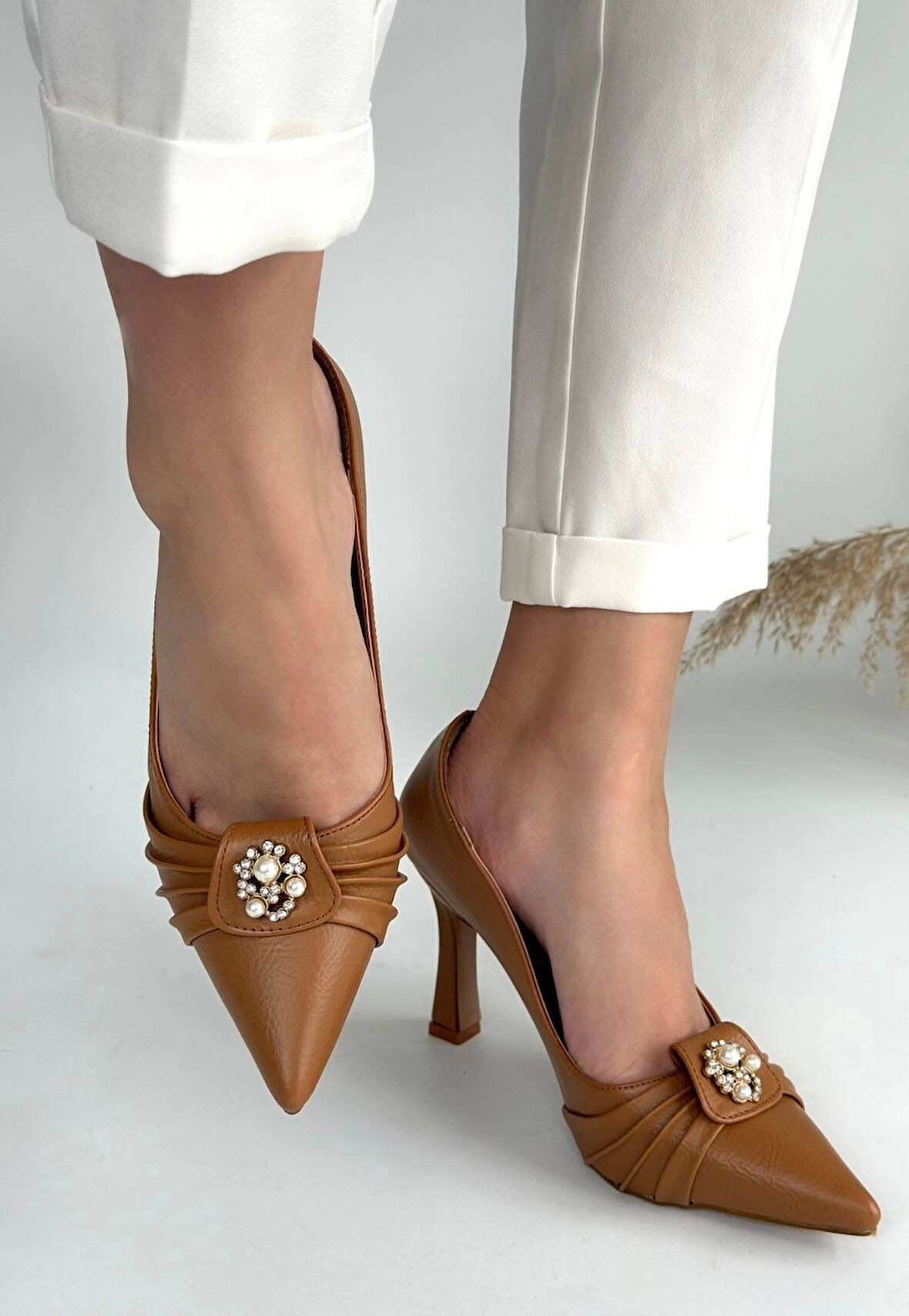 Luney Nude Cilt Topuklu Ayakkabı