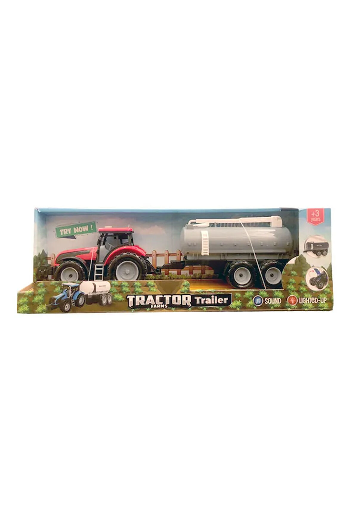 Ses Çıkaran Pilli Tanker Traktör Araba - Mavi Su Dünyası