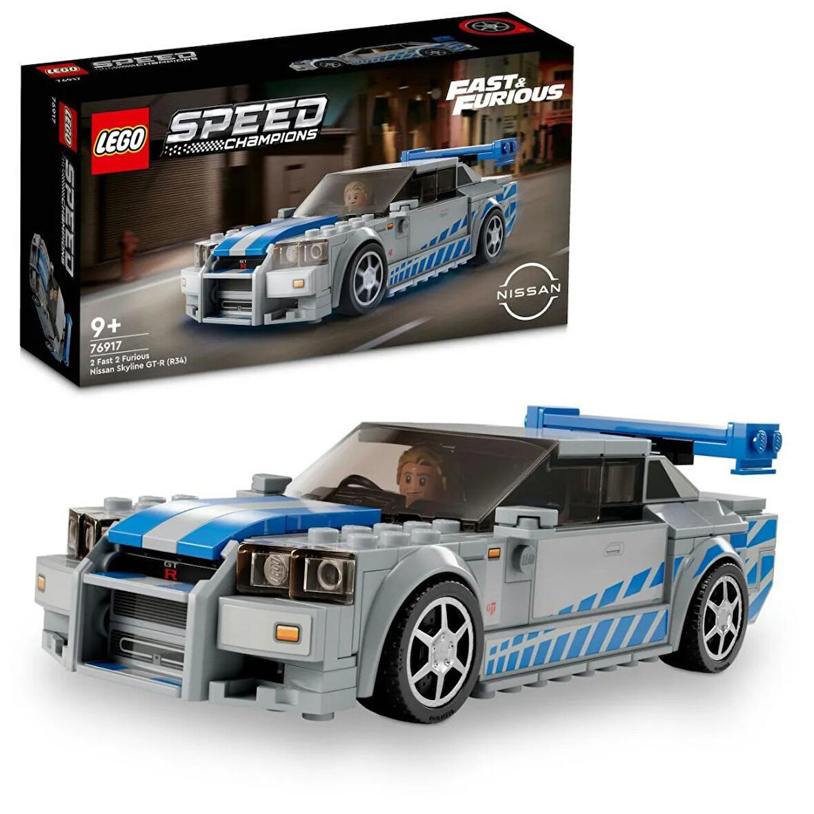 Lego Nissan Skyline GT R 2 Fast 2 Furious 319 Parça - Mavi Su Dünyası