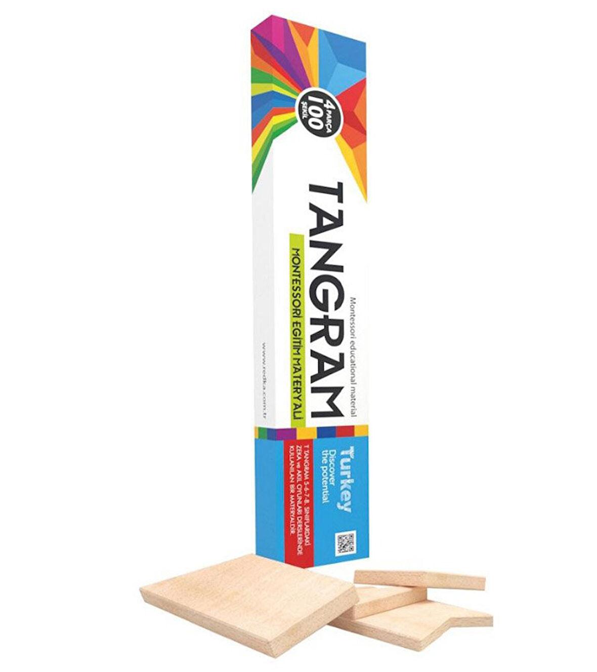 Tangram 4 Parçalı 100 Şekil Yapılabilir - Mavi Su Dünyası