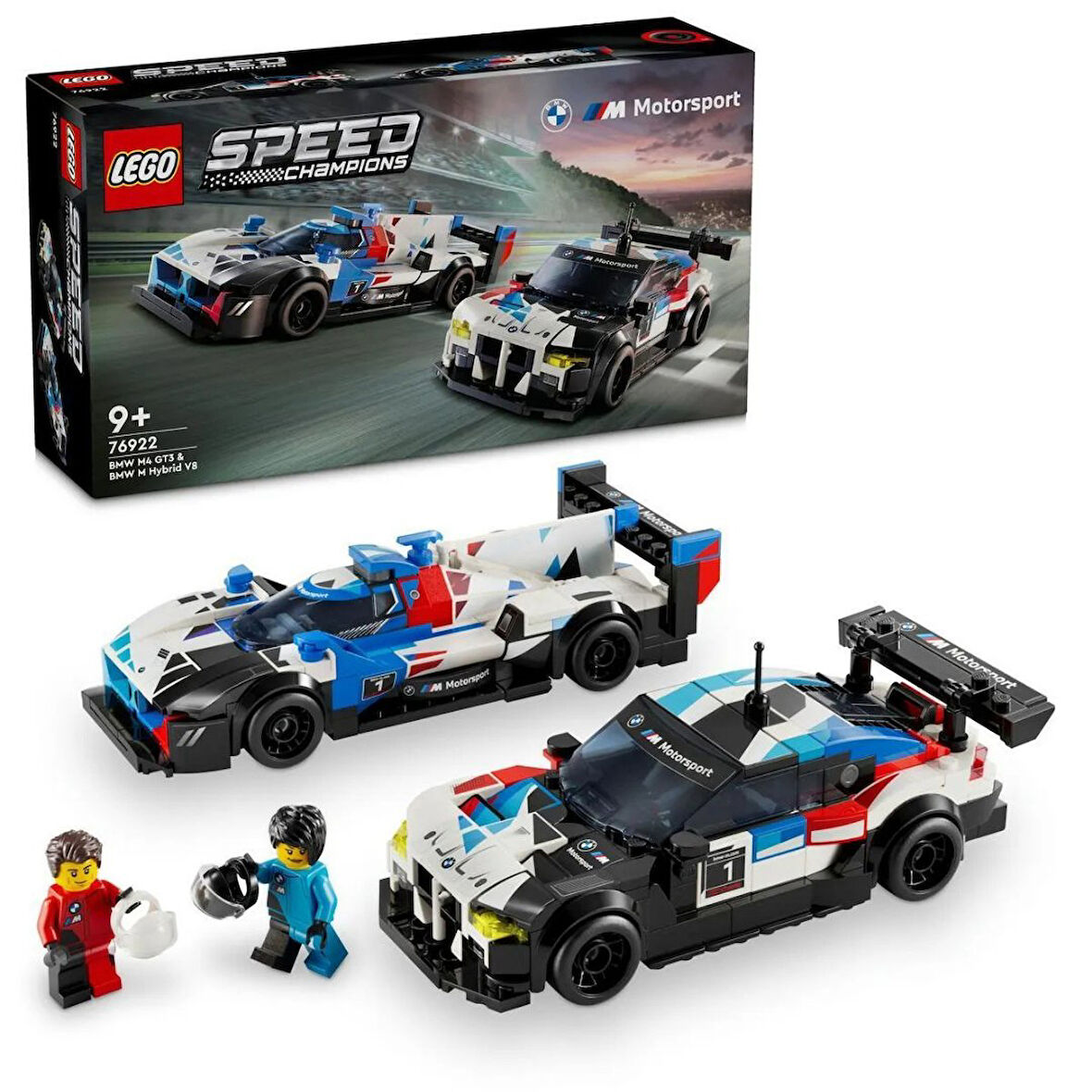 Lego 676 Parça Speed Champions BMW M4 GT3 ve BMW M Hybrid V8 Yarış Arabaları - Mavi Su Dünyası