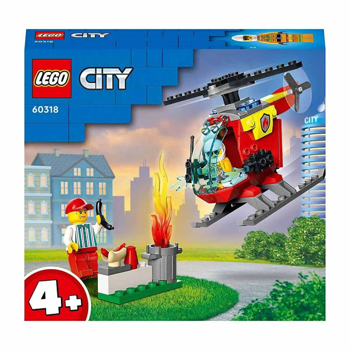 Lego 53 Parça City İtfaiye Helikopteri - Mavi Su Dünyası