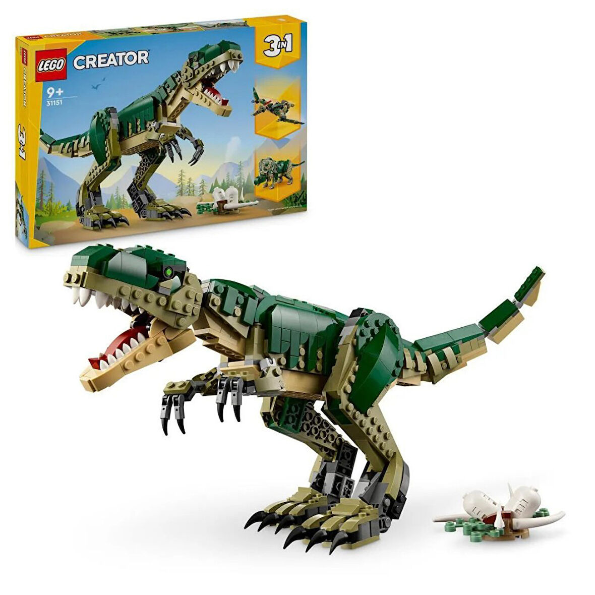 Lego 626 Parça Creator 3ü 1 Arada T. Rex Dinozor Modeli Yapım Seti - Mavi Su Dünyası