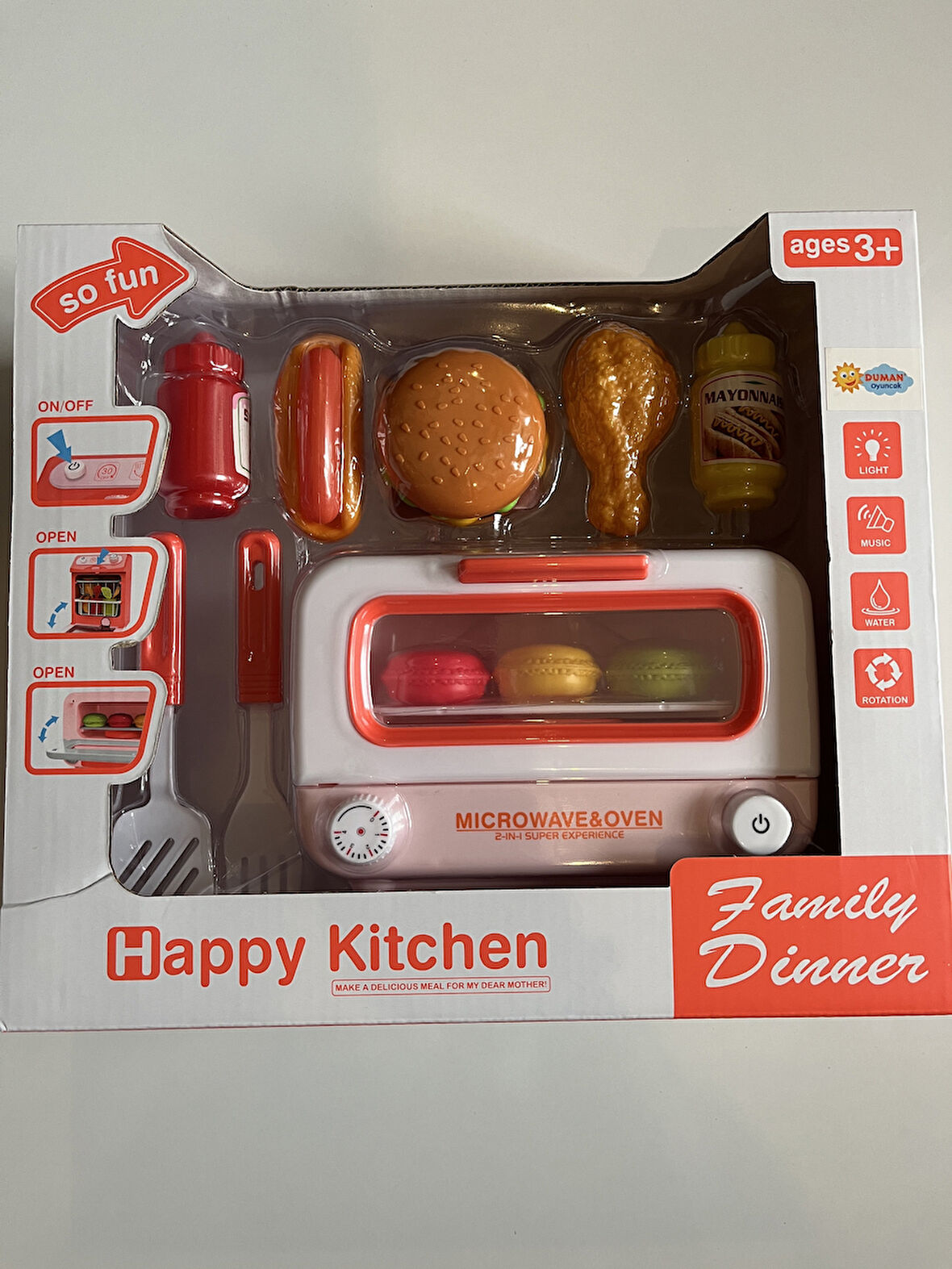 Pilli Işıklı Müzikli Mikrodalga Fırın Oyun Seti