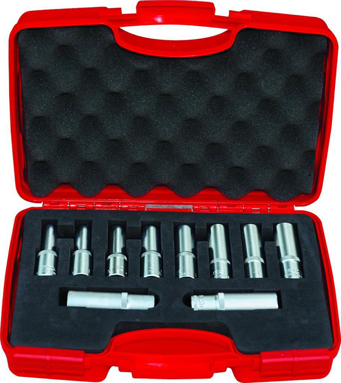 İzeltaş 1/2" 10 Parça Altı Köşe Derin Lokma Anahtar Takımı 1108006010