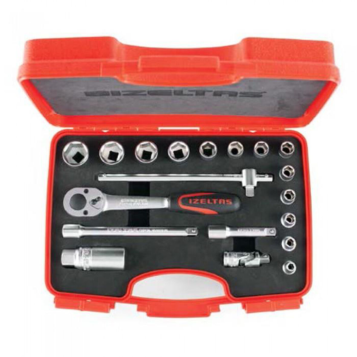 İzeltaş 1110006019 Altı Köşe Lokma Anahtar Takımı 3/8" 19 Parça