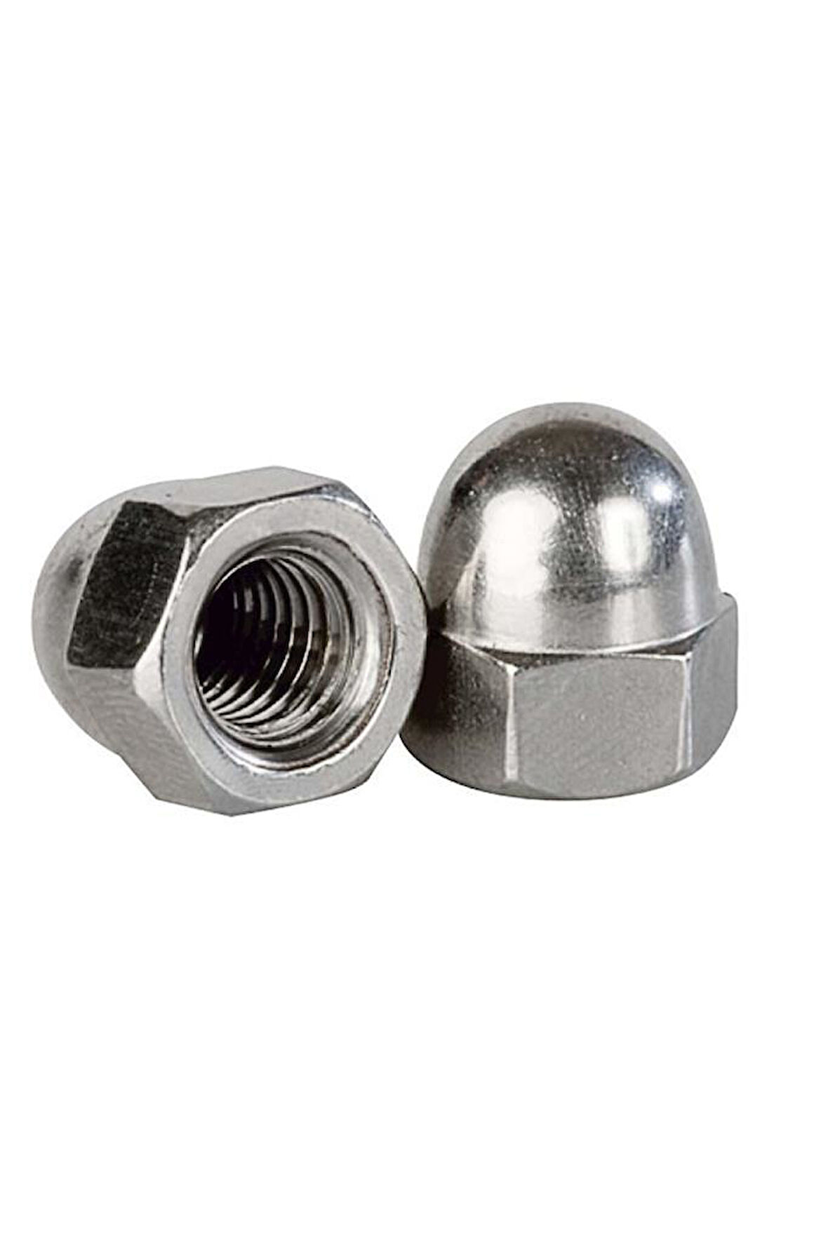 Kör Somun Kaplamalı Metrik 10 mm Beyaz 10'lu Paket