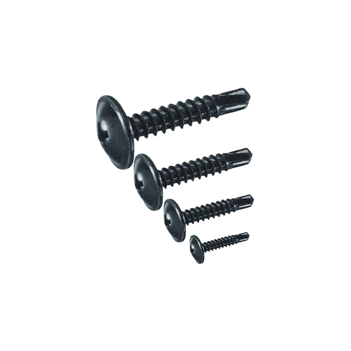 Rysb 3,9x13 mm 100 Adet Siyah Pul Başlı Matkap Uçlu Vida Otomatik Vida