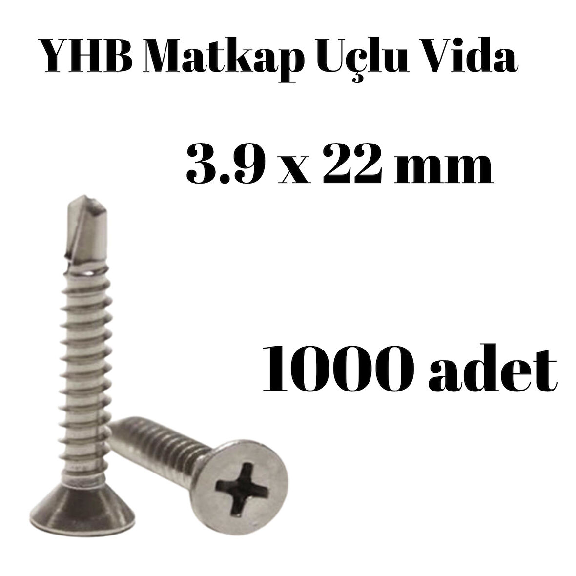 Matkap Uçlu Vida YHB 3,9x22 1000'li Kutu