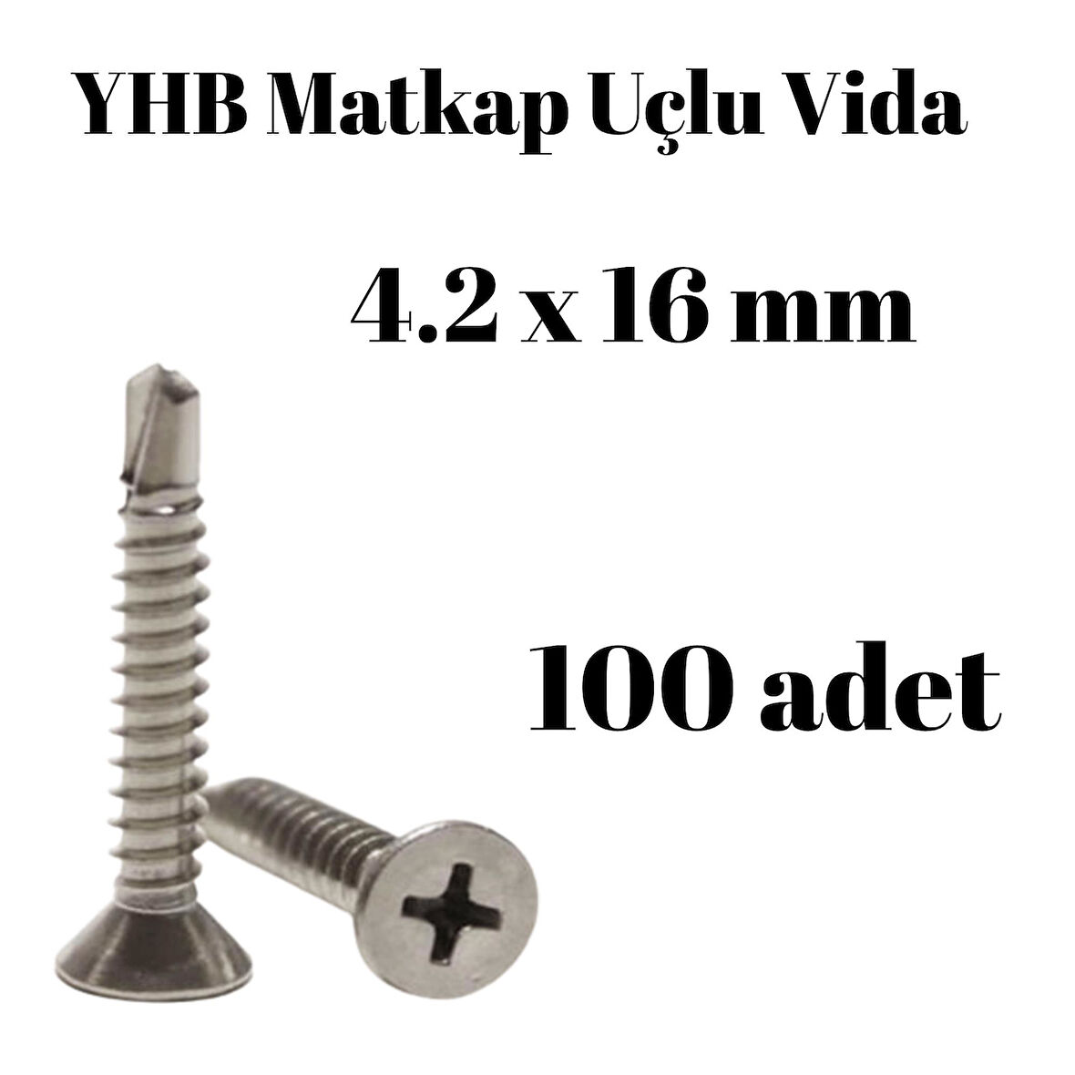 Matkap Uçlu Vida YHB 4,2x16 100'lü Paket