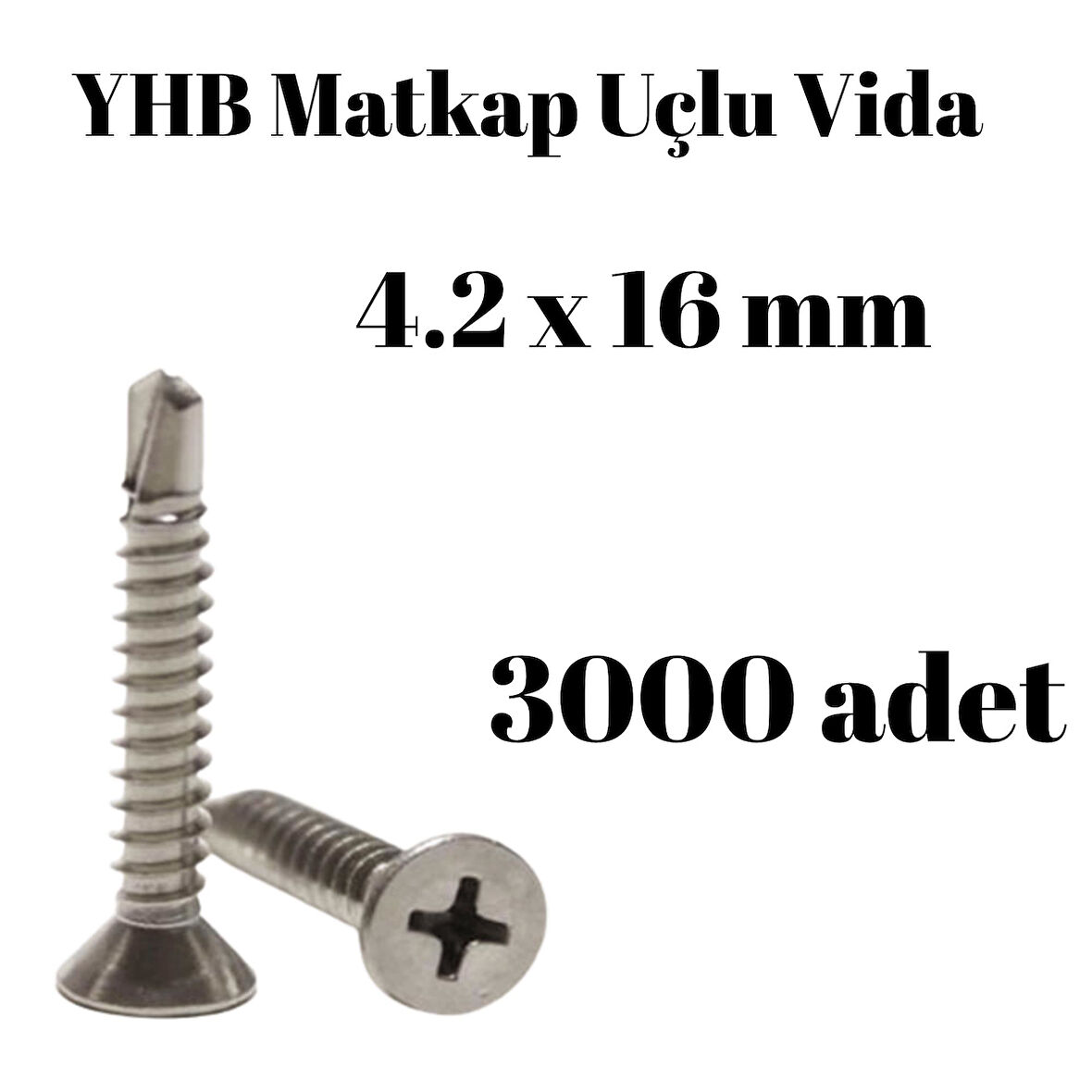 Matkap Uçlu Vida YHB 4,2x16 3000'li Paket