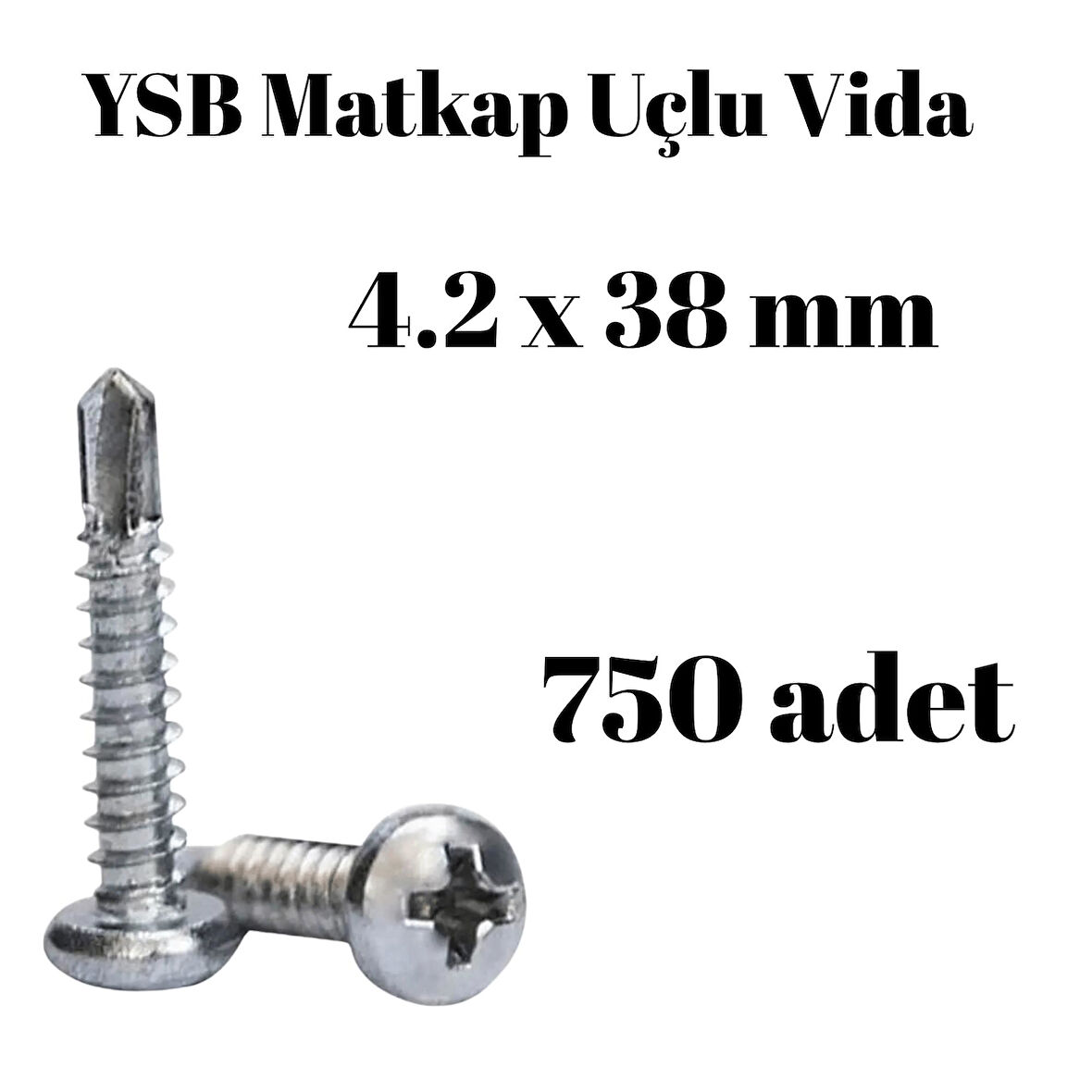 Yıldız Silindir Başlı 4.2x38 YSB Matkap Uçlu Akıllı Vida 750 Adet