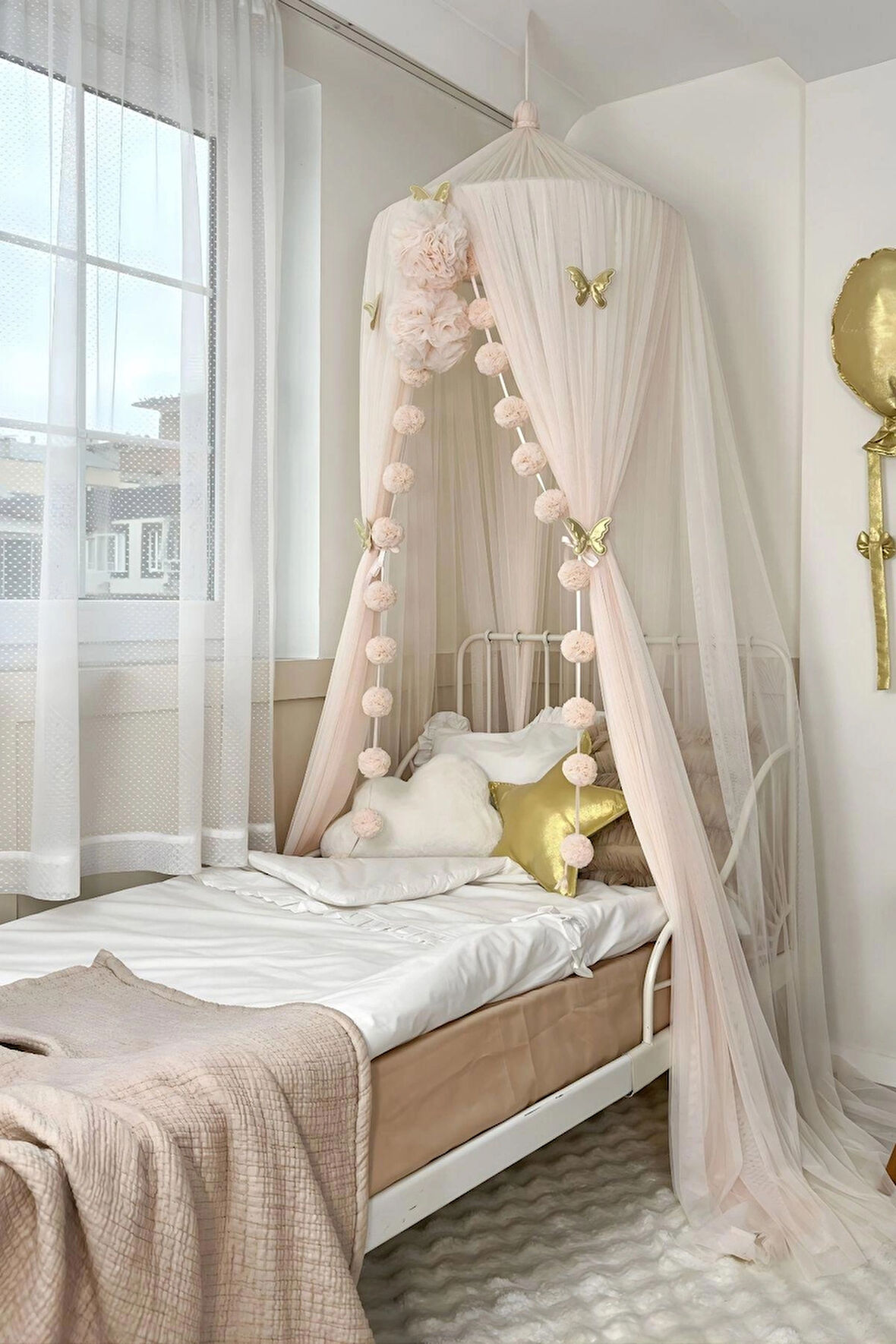 Pamuka Tül Cibinlik Plus Pinkish Vanilla