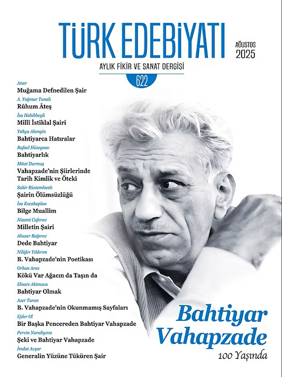 Türk Edebiyatı Dergi 622.Sayı Ağustos 2025