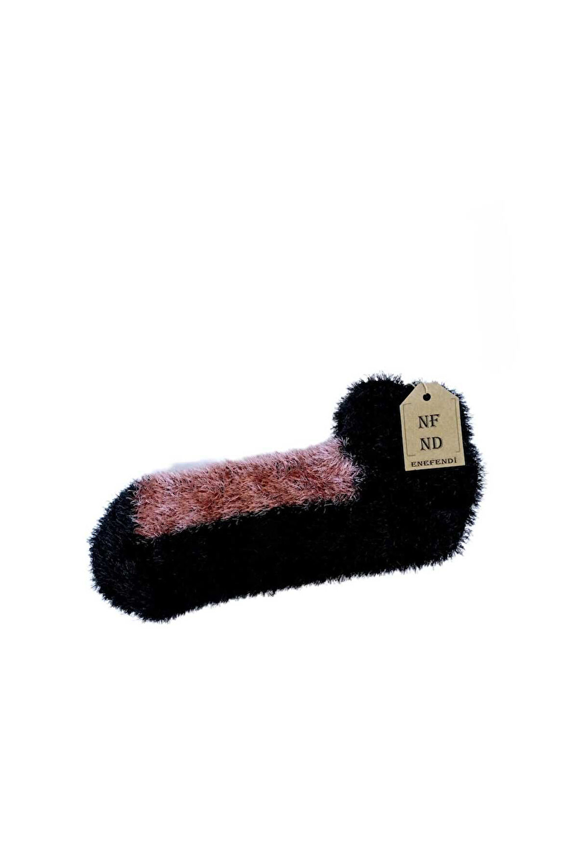 Tüylü Kışlık Termal Çorap Dikişsiz Peluş Patik Şık Rahat Siyah Gülkurusu Ev-parti Çorabı