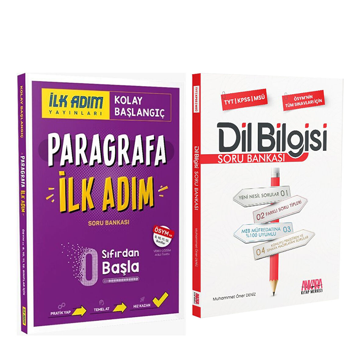 İlk Adım Yayınları Paragrafa İlk Adım ve AKM Dil Bilgisi Soru Bankası Seti 2 Kitap