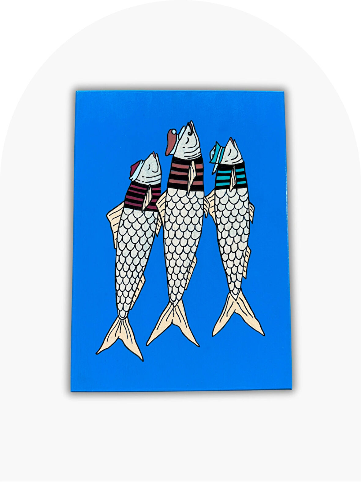 Balık Model Ahşap Tasarım Tavla 