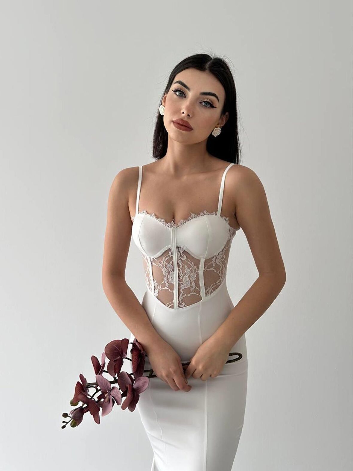 Romantica Dantel Detay Elbise