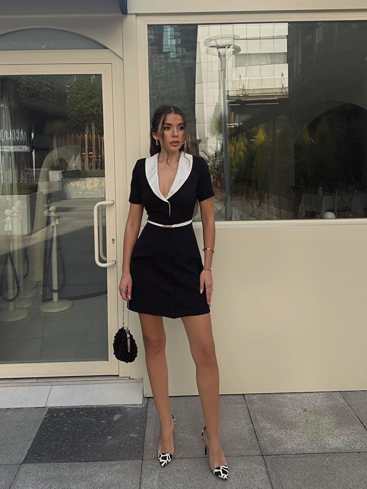 Pamela Atlas Mini Kemerli Elbise