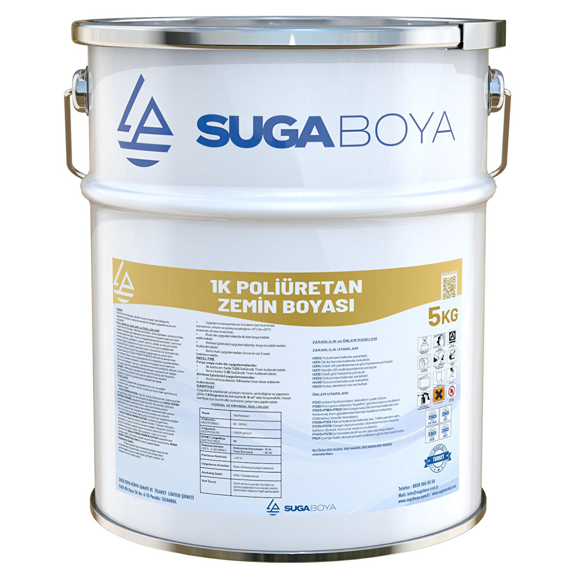 SUGA  1K POLİÜRETAN ZEMİN BOYASI 5 KG