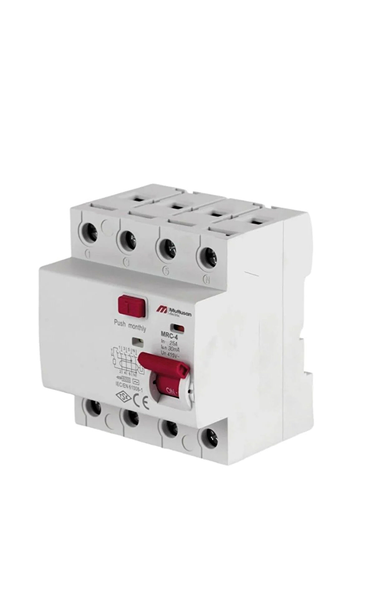 25A 4 KUTUP 30 MA KAÇAK AKIM KORUMA RÖLESİ