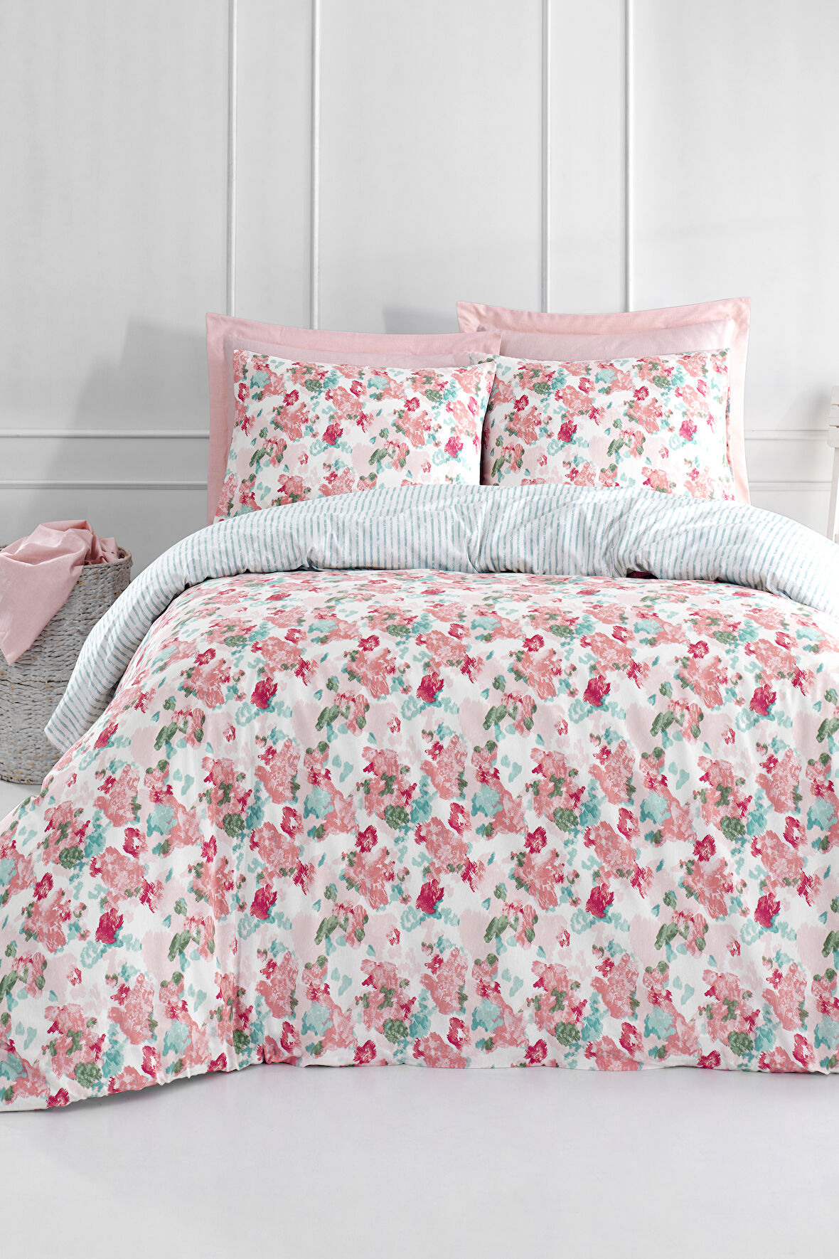 Harper Pink Puff Tek Kişilik Luxart Nevresim Takımı
