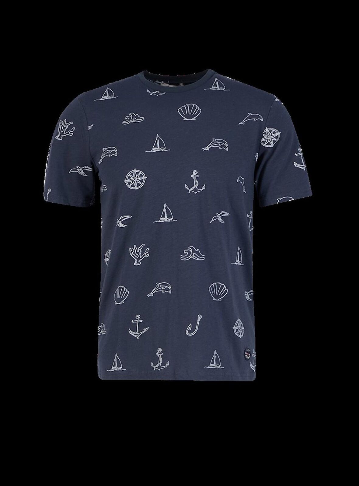 Hughes Erkek Bisiklet Yaka T-Shirt Antrasit