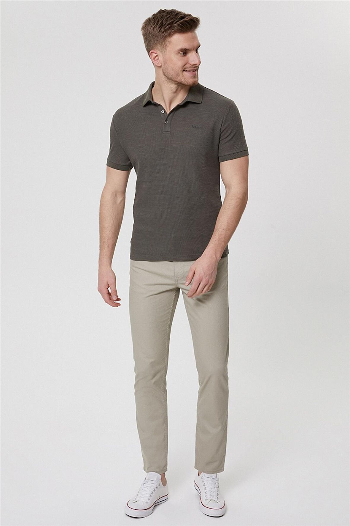 Tylen Erkek Polo Yaka T-Shirt Haki