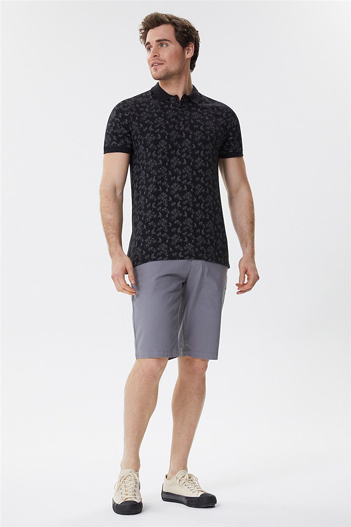 Bradley Erkek Polo Yaka T-Shirt Siyah