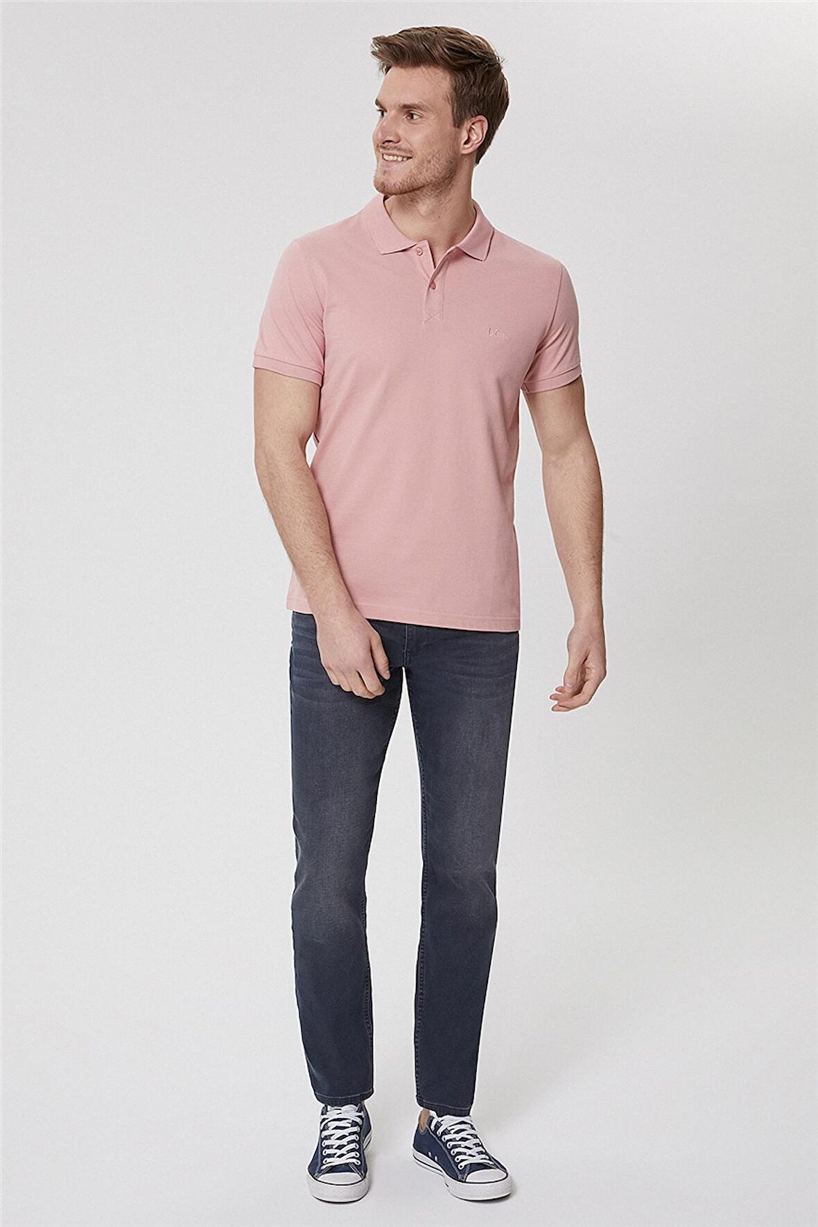 Twins Erkek Polo Yaka T-Shirt Pembe
