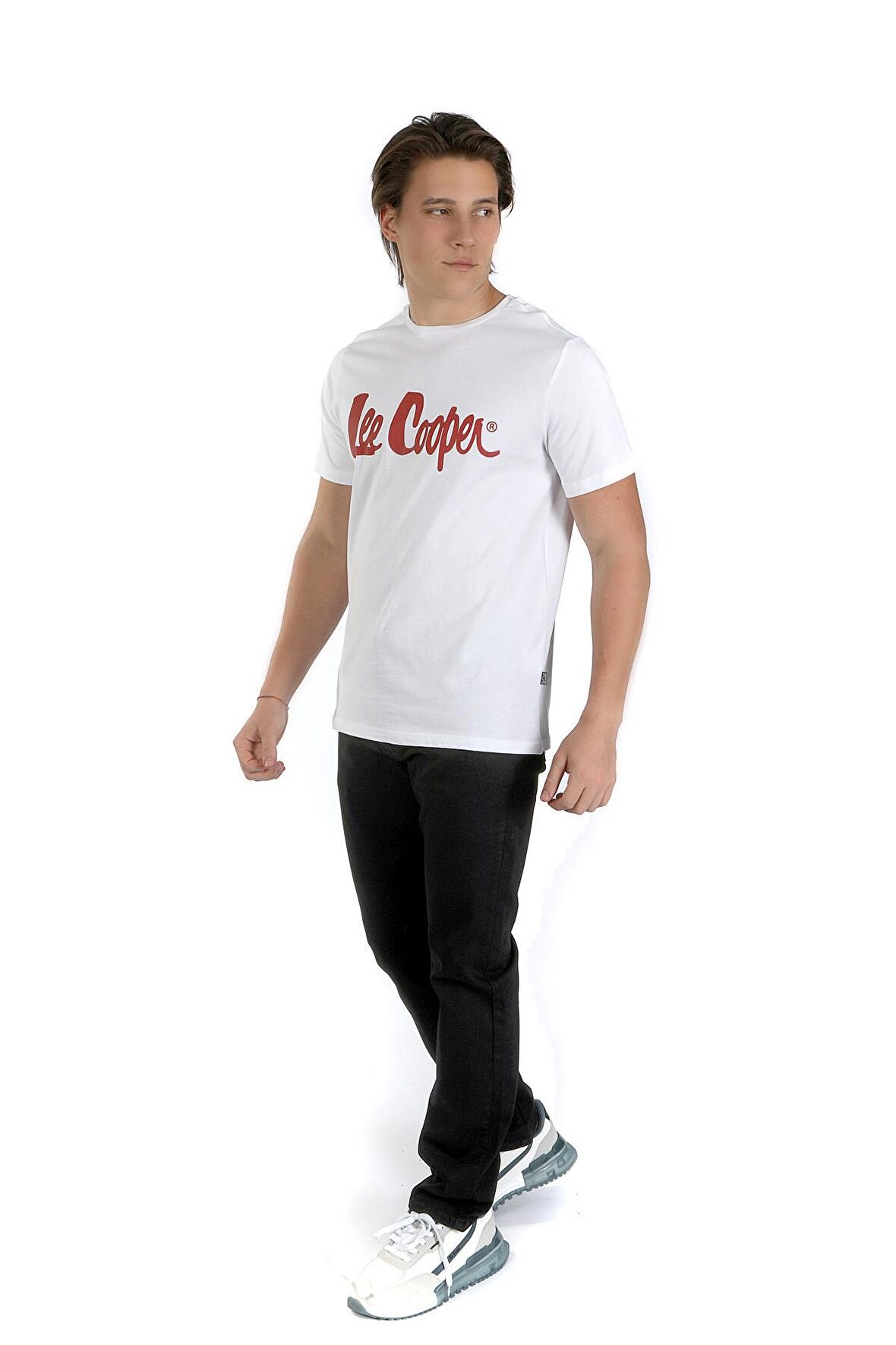 Londonlogo Erkek O Yaka T-Shirt Beyaz-K