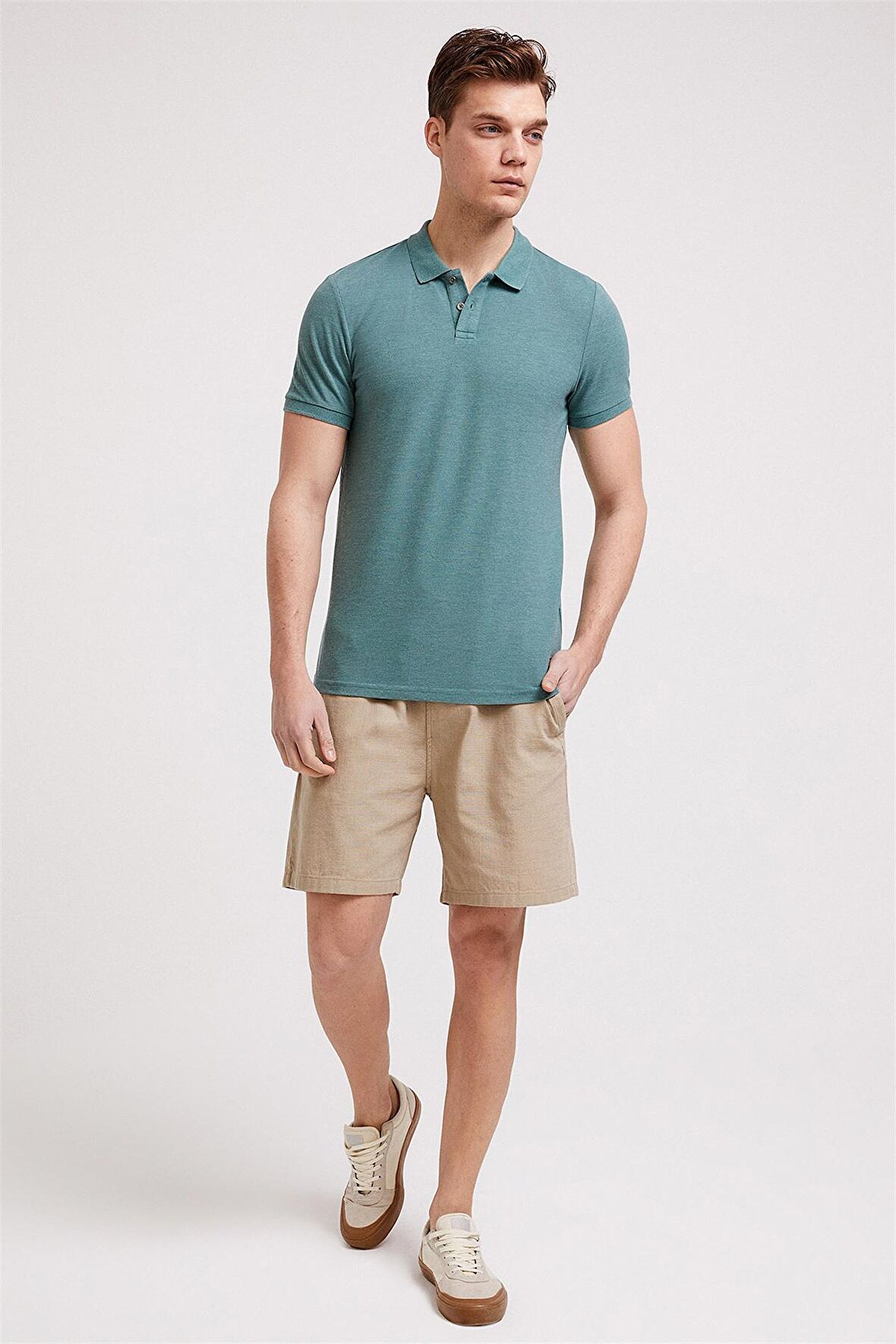 Miless Erkek Polo Yaka T-Shirt Yeşil