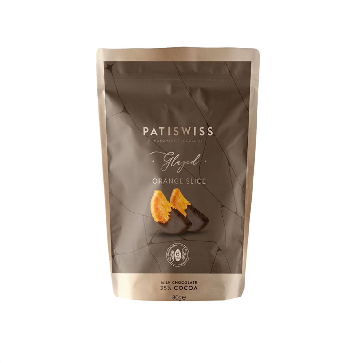 Patiswiss Portakal Dilimli 35% Cocoa 80 gr