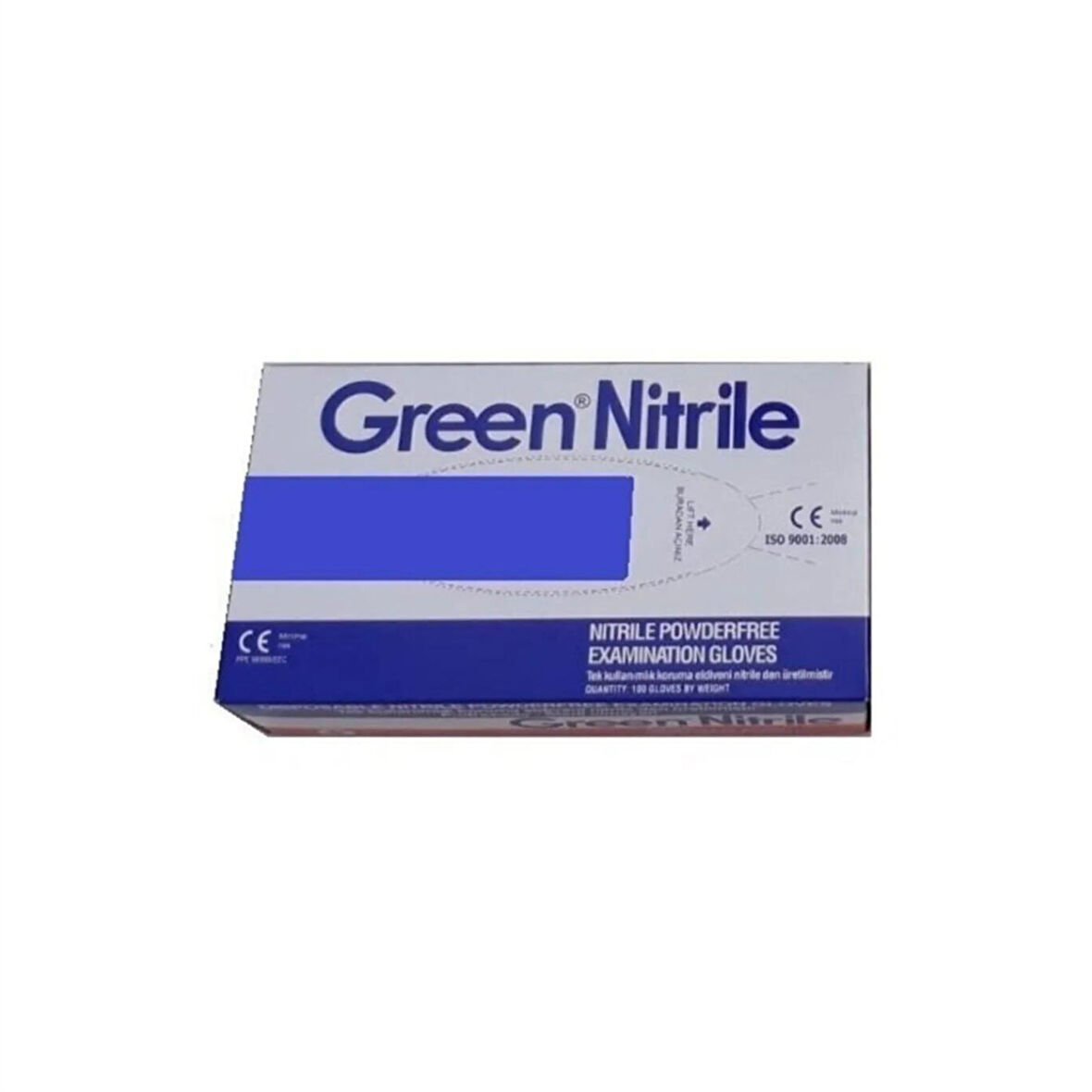 GREEN NİTRİLE ORTA BOY MUAYENE ELDİVENİ 100´LÜ (M)