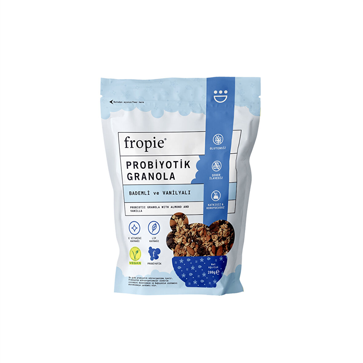 Fropie Bademli&Vanilyalı Probiyotik Granola 200 gr