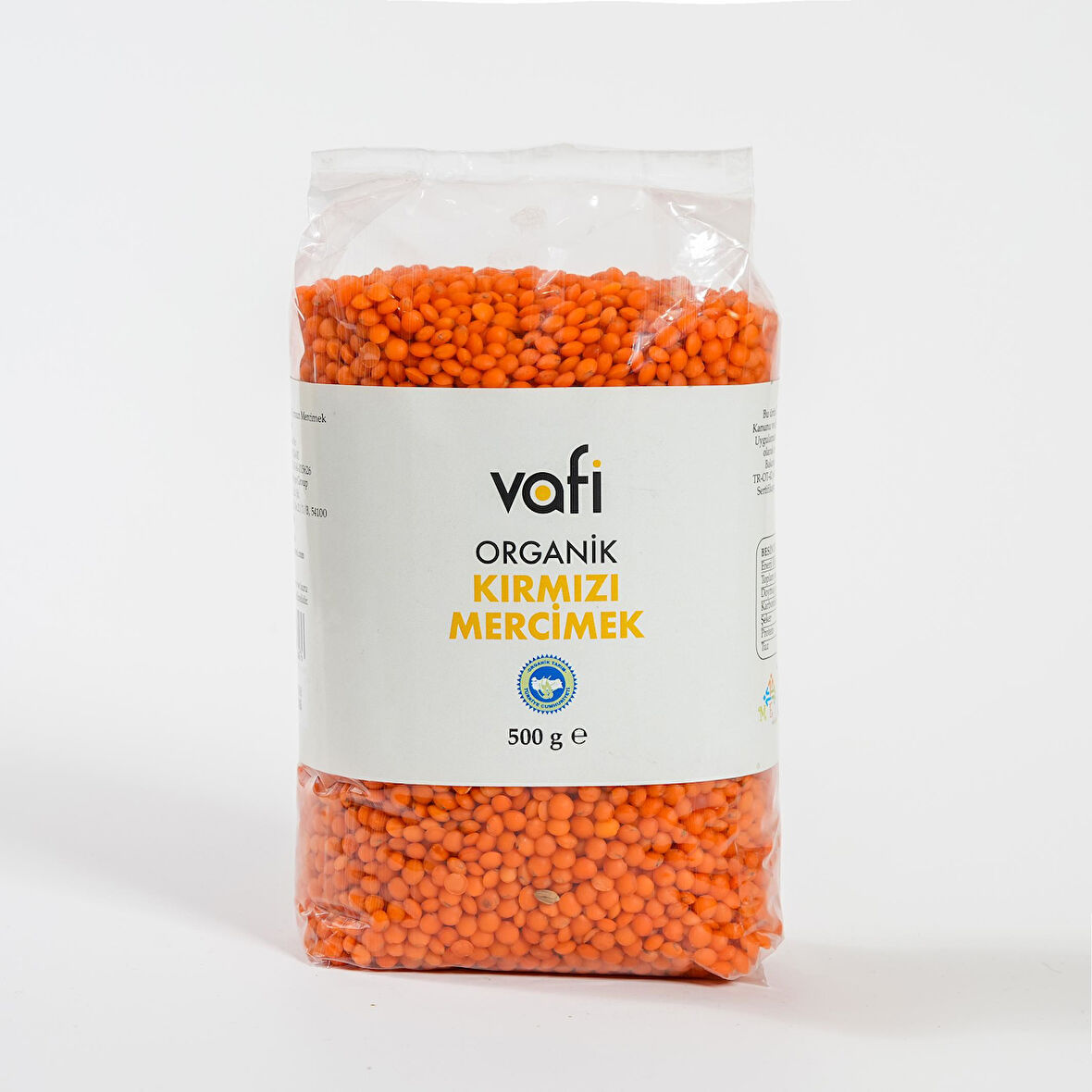 Vafi Organik Kırmızı Mercimek 500 gr MG