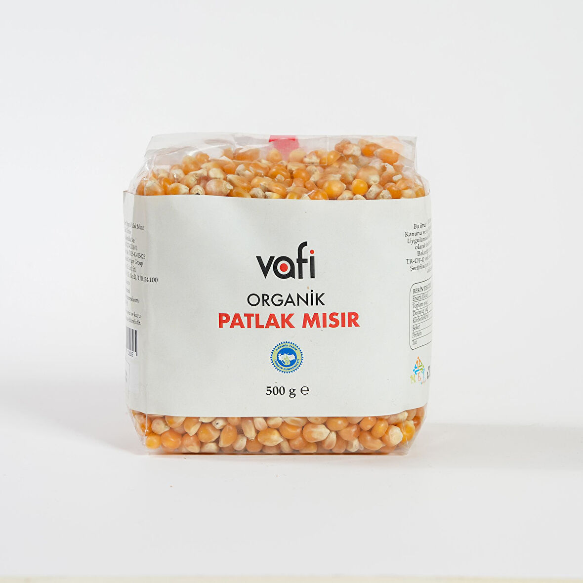Vafi Organik Patlak Mısır 500 gr MG