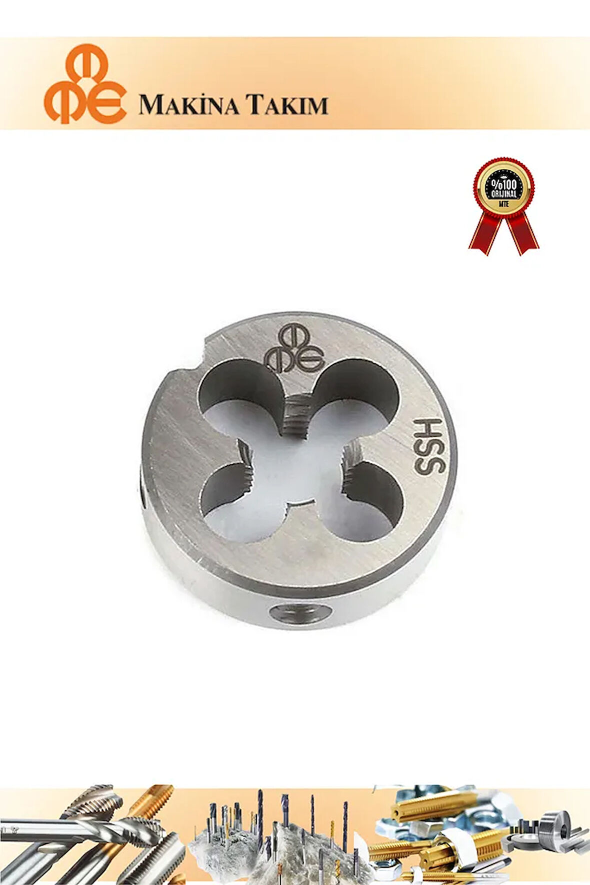 MTE M8x1,25 Pafta Normal Vidalı HSS