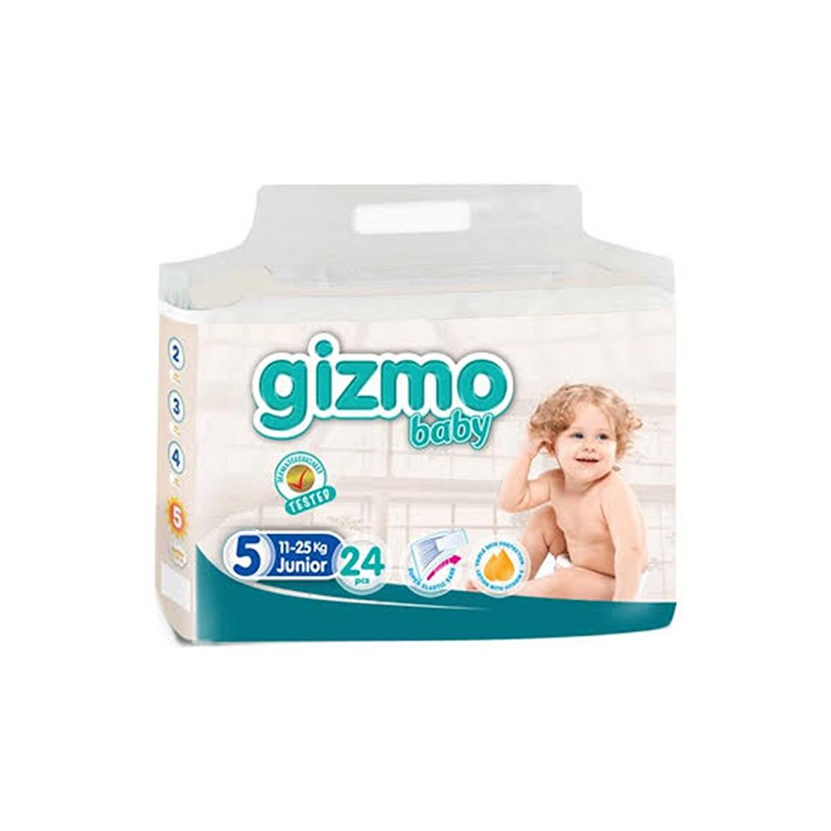 Gizmo 5 Numara Junior 24'lü Bel Bantlı Bez