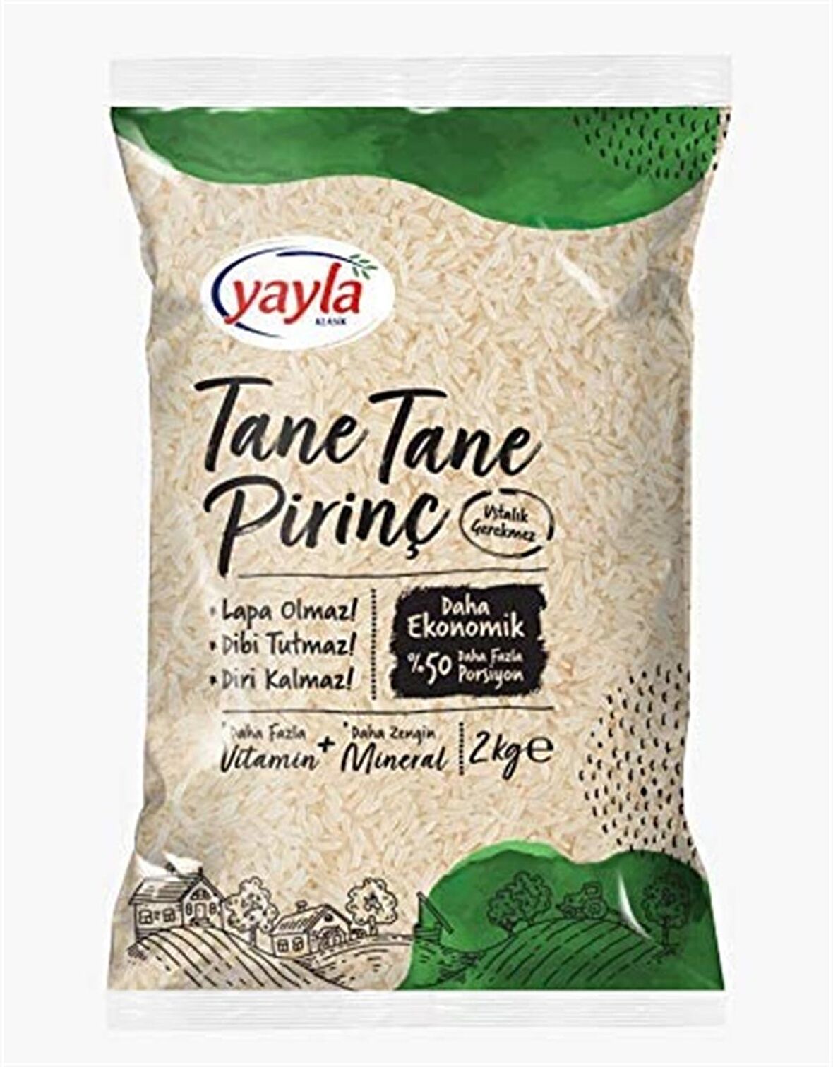 YAYLA TANE TANE PİRİNÇ 2 KG