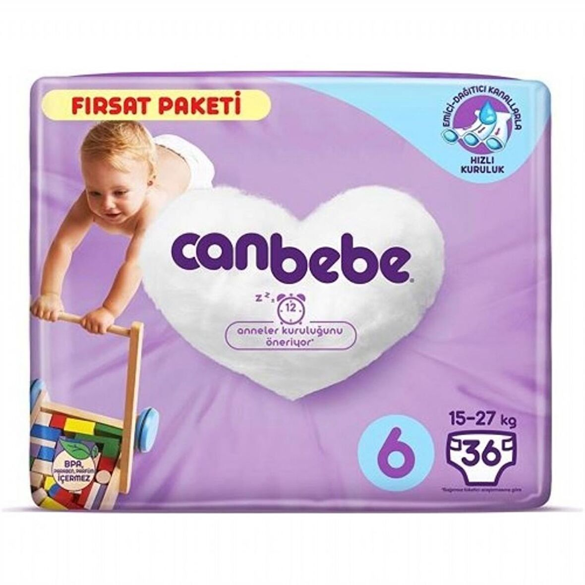 CANBEBE FIRSAT PAKETİ EXTRA LARG 6 NUMARA 36 ADETLİ