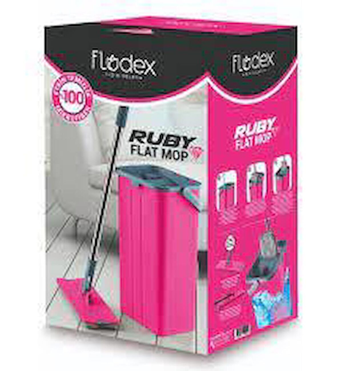 FLODEX RUBY XL FLAT MOP TEMİZLİK SETİ