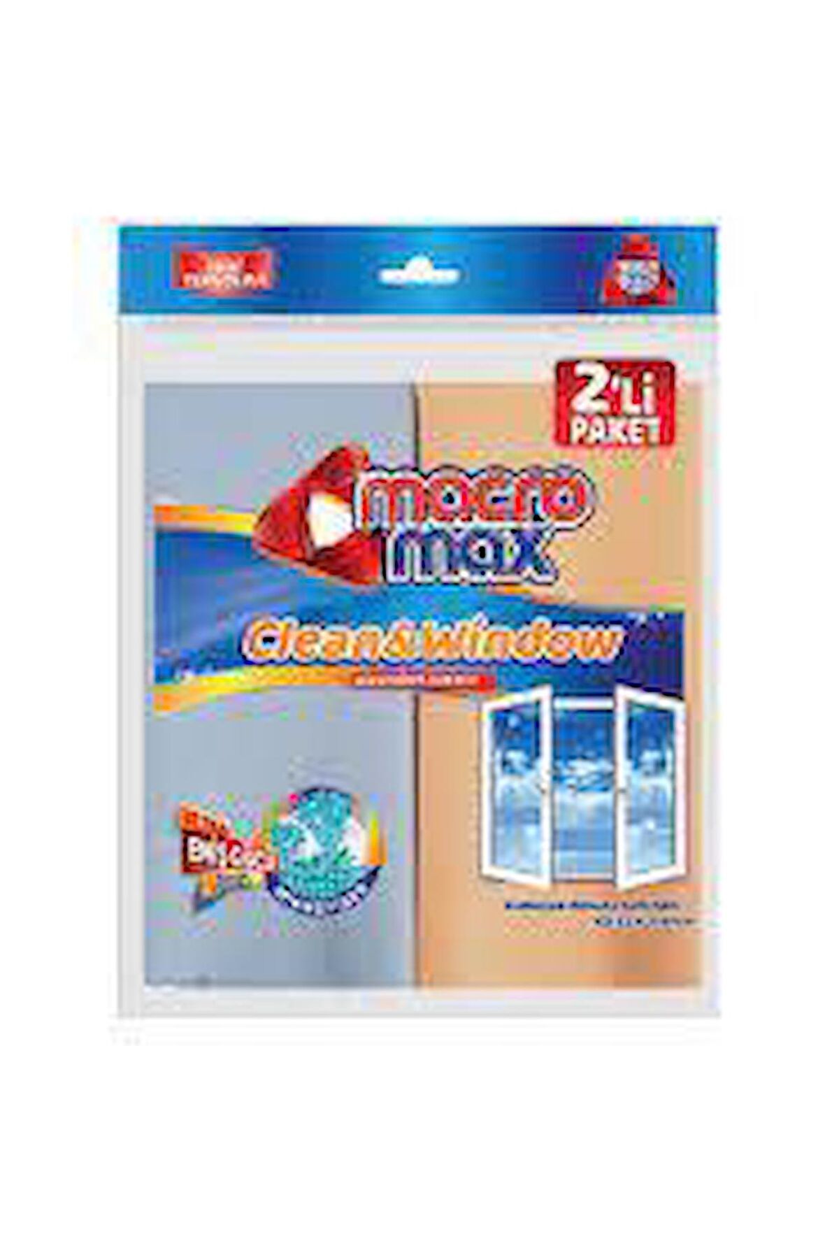 MACROMAX MİKROFİBER CAM BEZİ 2 Lİ PAKET