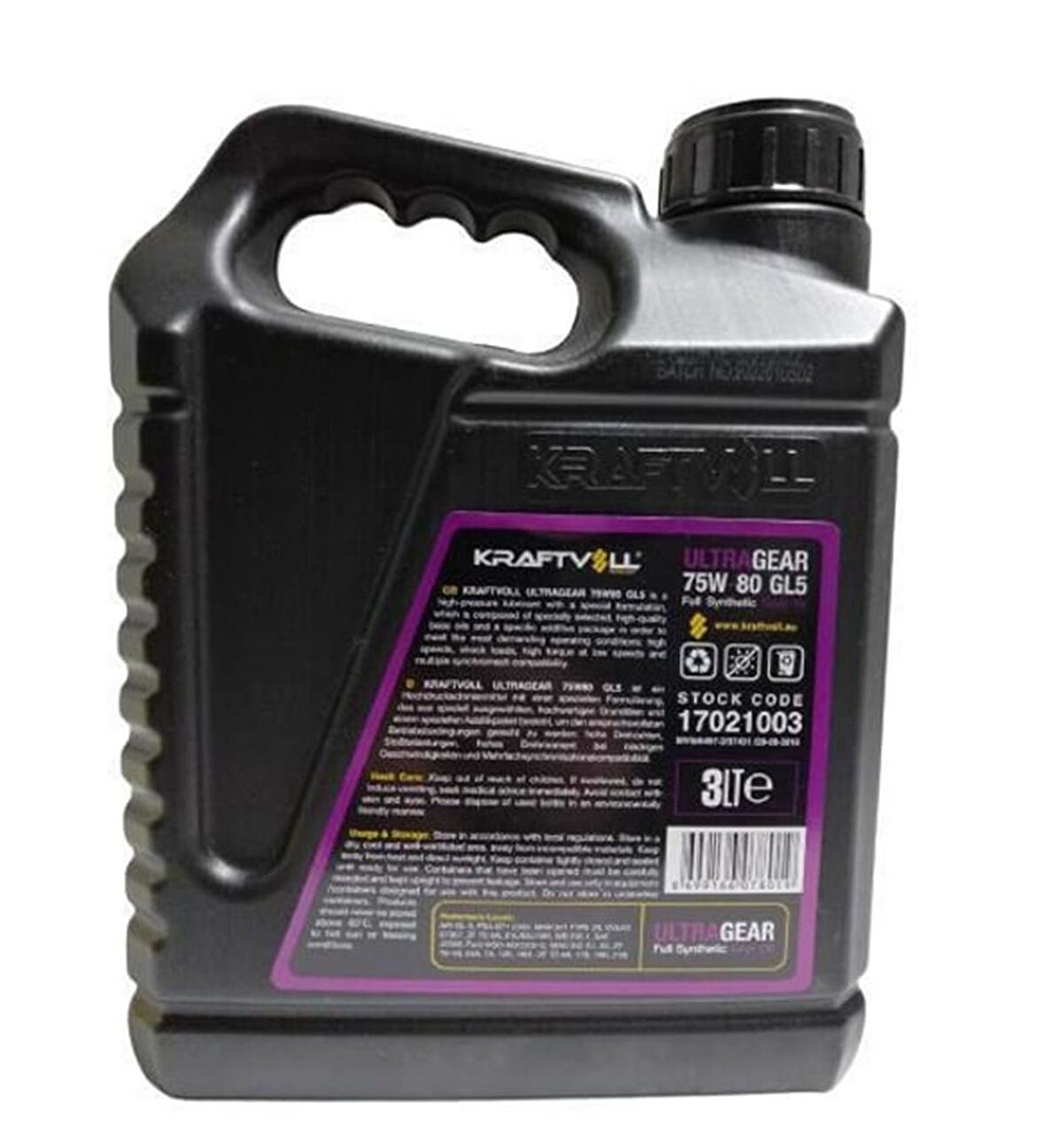 KRAFTVOLL 17021003-SANZIMAN VE DISLI YAGI 75W80 GL-5 3LT