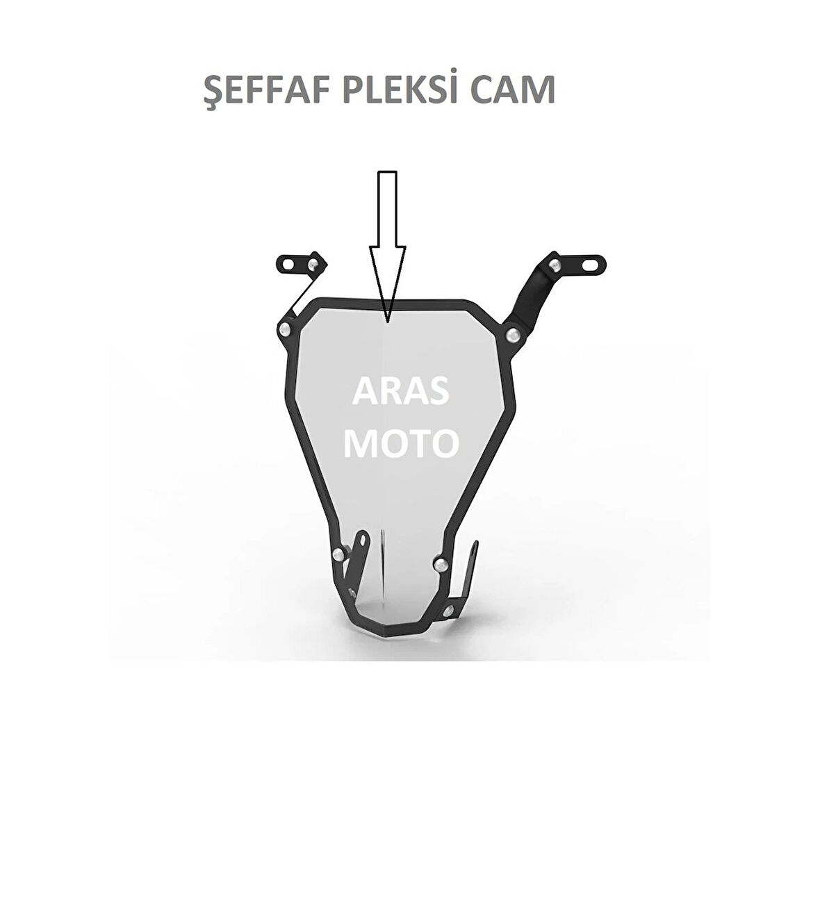 CF Moto Nk 250 Far Koruma 2017 -2023 Şeffaf Pleksi Camlı (CNC Kesim,Statik Boyalı)- ARASMOTO