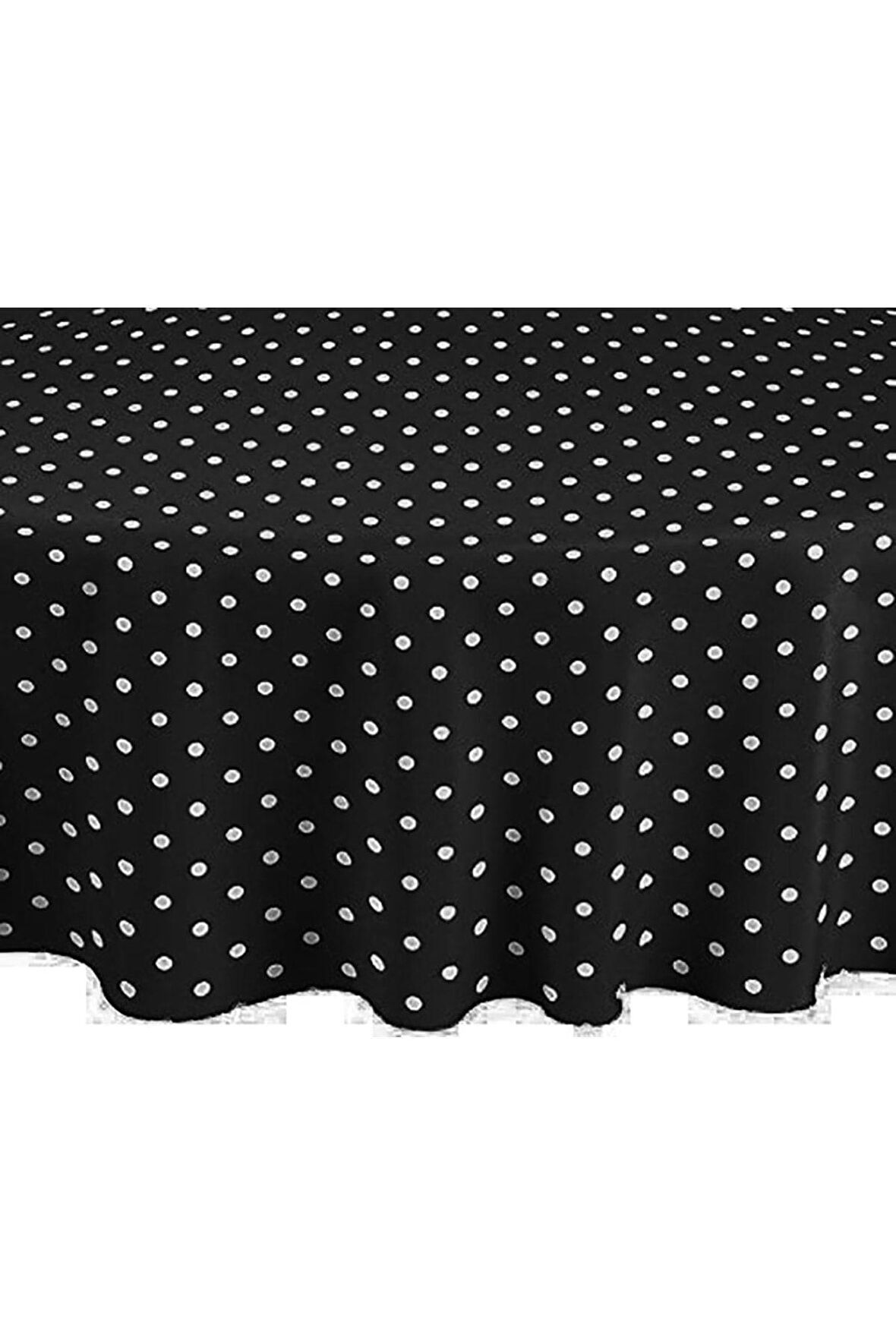 Sıvıya Dayanıklı Yuvarlak Dertsiz Puanlı Masa Örtüsü