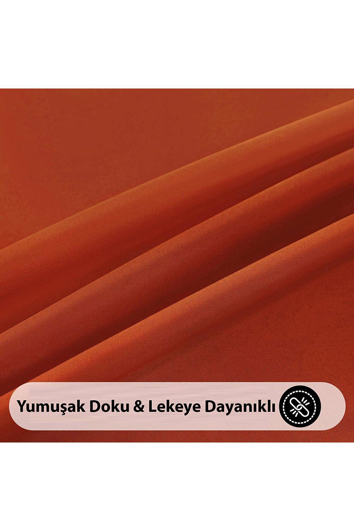 Sıvı Geçirmez Dertsiz Masa Örtüsü Kiremit 25 Parça