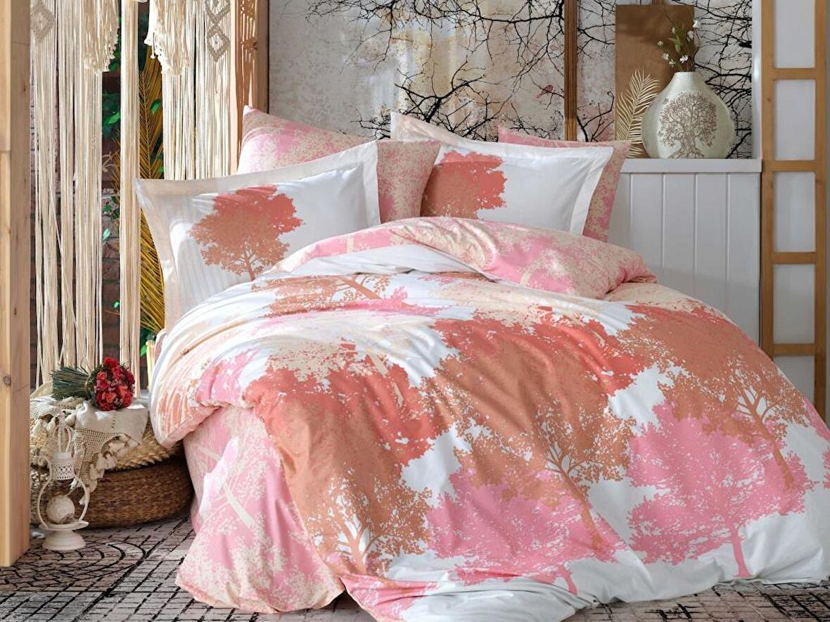 Hobby Tek Kişilik Poplin Nevresim Takımı Jully Pembe