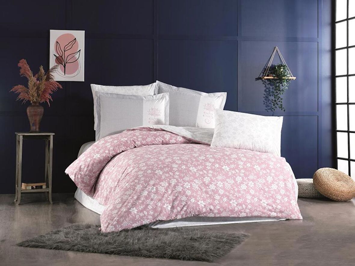 Hobby Çift Kişilik Poplin Nevresim Carmen Gülkurusu