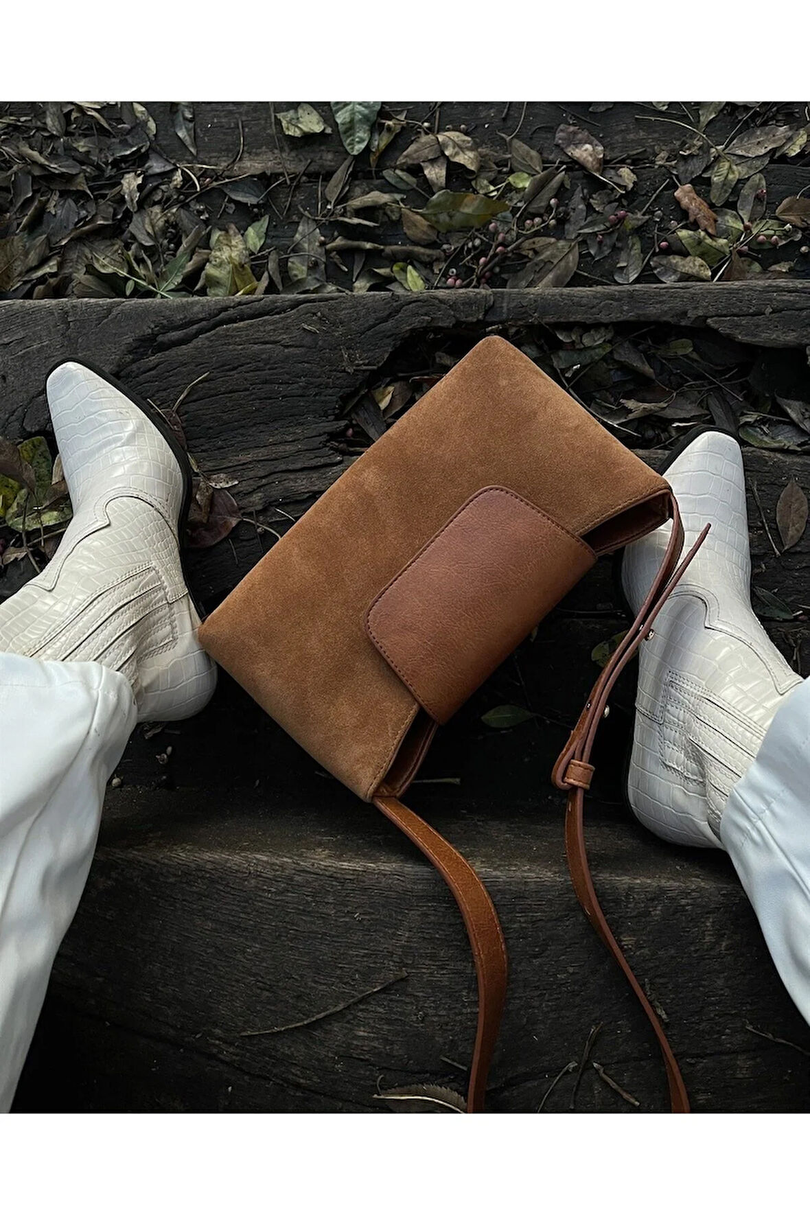 Alya Nubuk Deri Çanta Taba